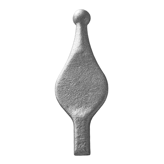 Zaunspitze Stahl geschmiedet  120 mm- B 42-5 mm fuer 12×12 mm Vierkant roh-89-11E2135120-A.4