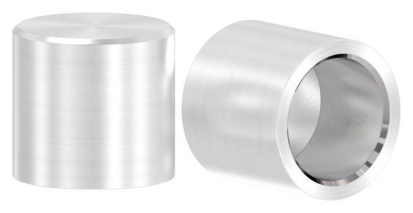 Endkappe V2A -1-4301- fuer Ø 12 mm Rundmaterial flach zum Kleben-11-4011.4