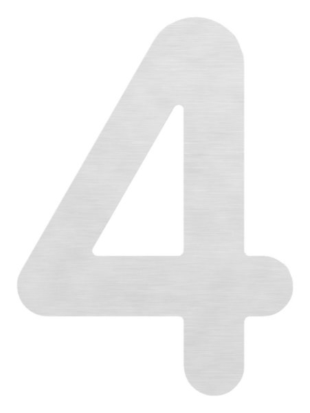 Hausnummer 4 - klein - Masse- 110 mm x 150 mm - V2A-11-8054.4
