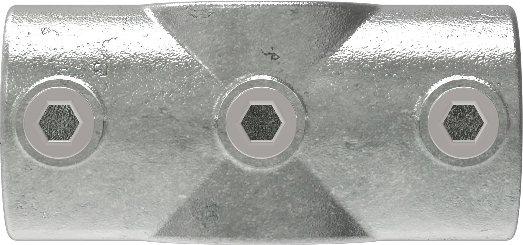 Rohrverbinder - Kreuzstueck durchgehend - 119E60 - 60-3 mm - 2- - Feuerverzinkt u. Elektrogalvanisiert-119E60