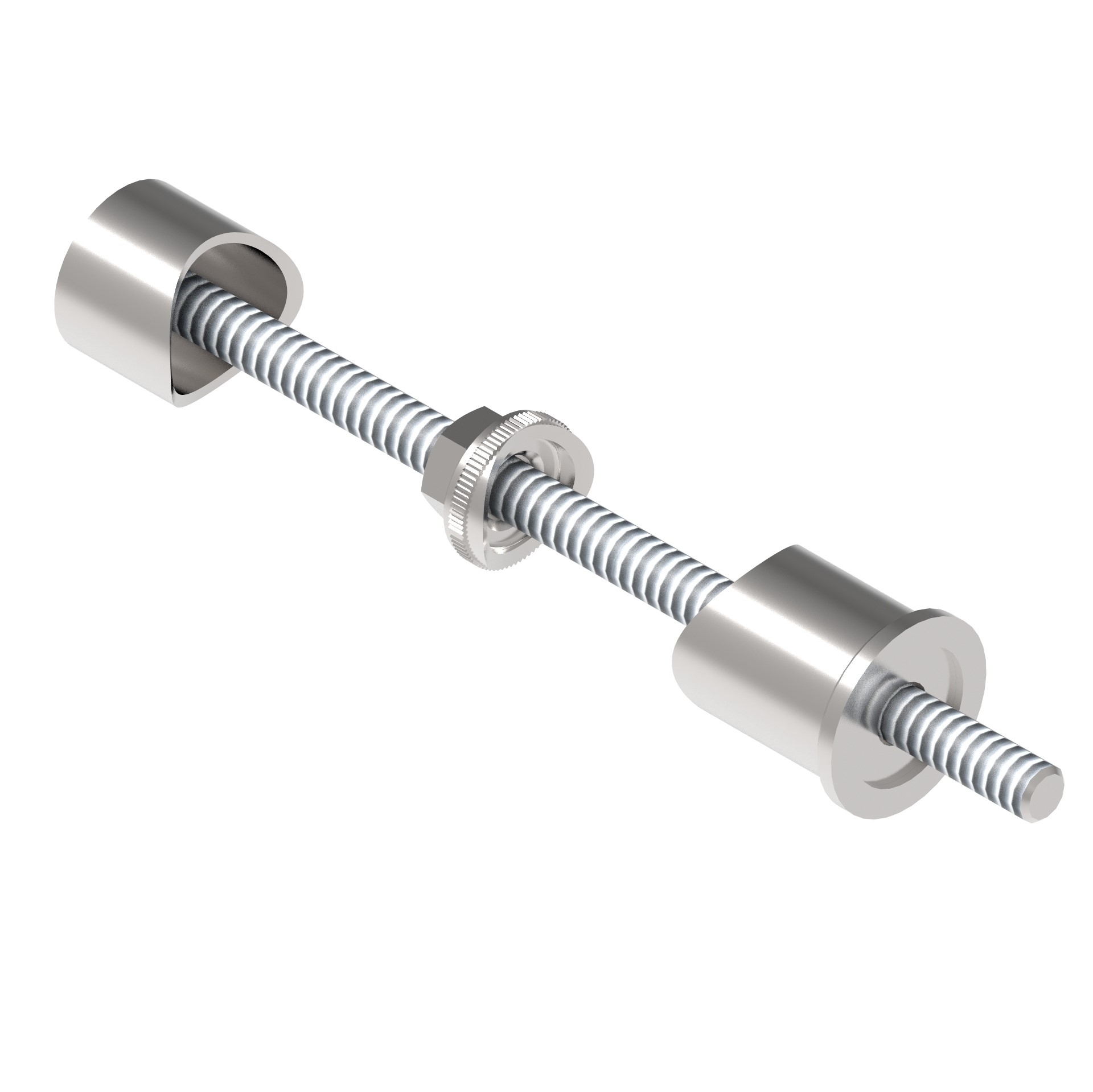 Seitliche Punktverankerung Edelstahl AISI 304 fuer Pfosten D42-4x2 mm Gewinde M10 geschliffen-89-11A64220B-A.4