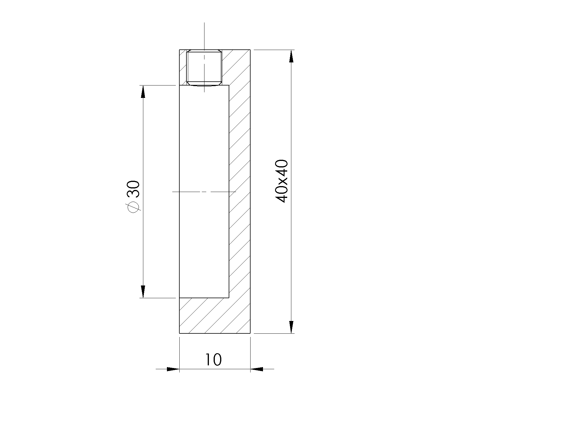 Glashalter Edelstahl AISI 304 fuer flache Pfosten- Modell 45-89-11A0745D30-A.4