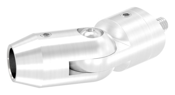 Querstabhalter V2A Edelstahl mit Gelenk – Anschluss 42-4 mm fuer Rundstaebe 12 mm inkl- Schrauben-11-1618.4