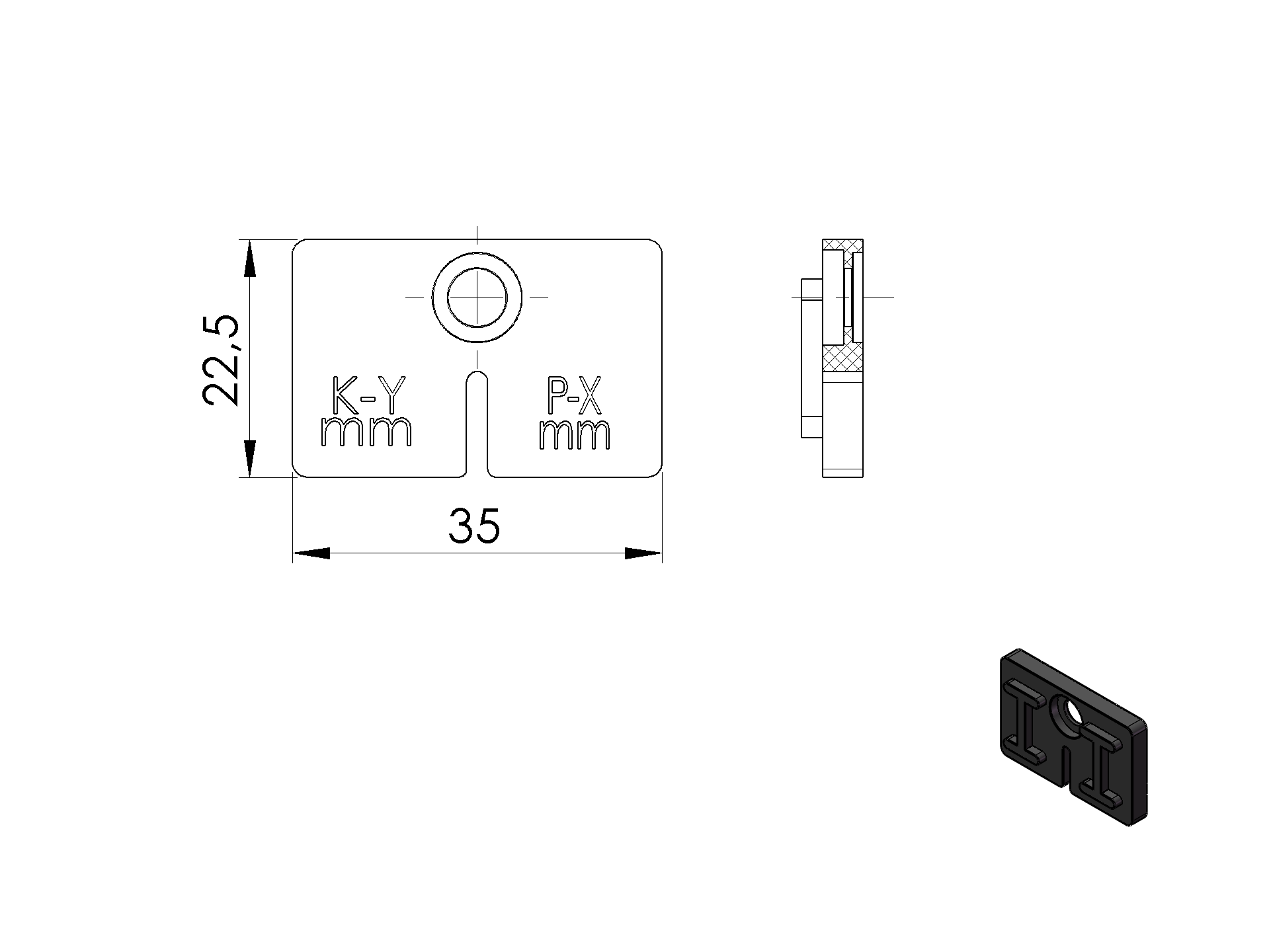 Gummieinlagen fuer Glasstaerke 8-76 - 10-76 mm- schwarz – 1 Paar-18-2109S-A.0