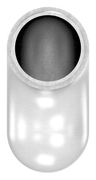 Endstueck 90° halbrund- fuer Rundrohr Ø 42-4x2-0 mm V2A-11-3696.4