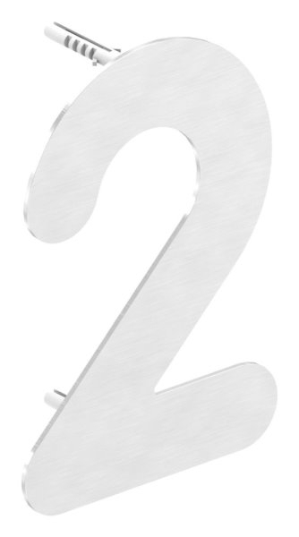 Hausnummer 2 - klein - Masse- 110 mm x 150 mm - V2A-11-8052.4