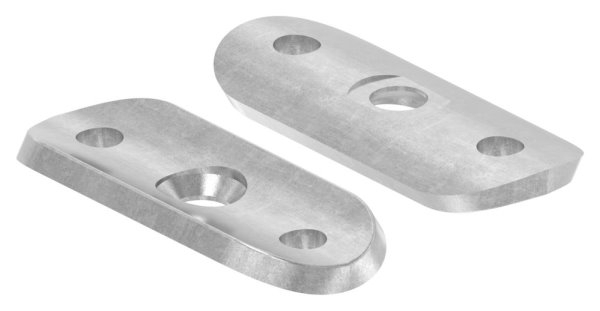 Halteplatte - 64x24x4 mm - fuer Rundrohr Ø 42-4 mm - Stahl S235JR- roh-30-1405.8