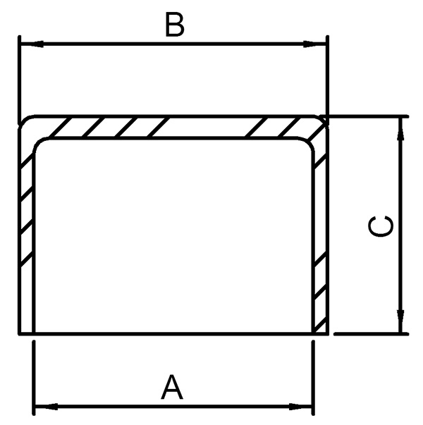 Endkappe fuer Boegen- fuer Rundrohr Ø 42-4x2-0 mm V2A-11-3399.4