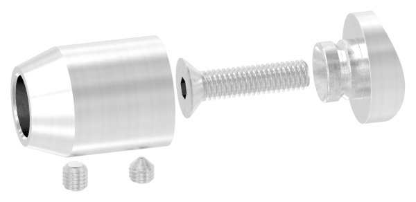 Querstabhalter V2A Edelstahl – Stirnseitige Montage mit Sackloch 12-2 mm fuer Rohr Ø 42-4 mm inkl- Schrauben-11-1642.4