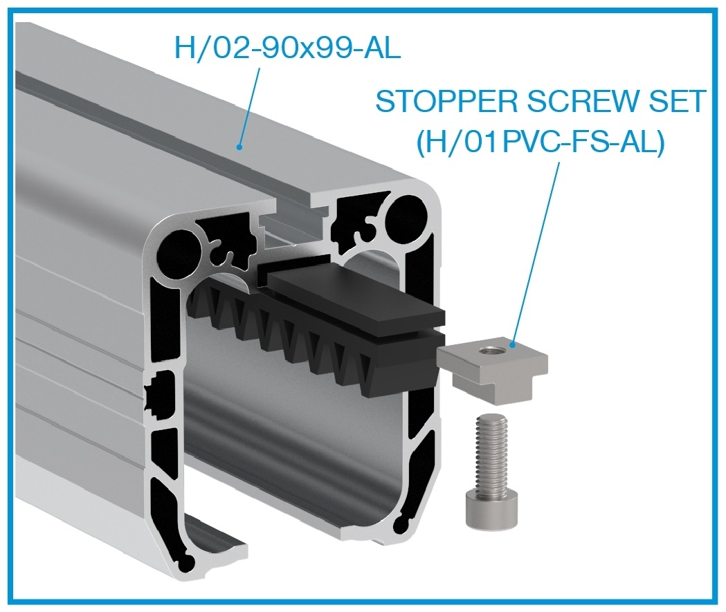 Bodenfuehrungsprofil Aluminium 90 x 99 mm L=6000 mm roh-89-11H0290X99AL6000-A.4