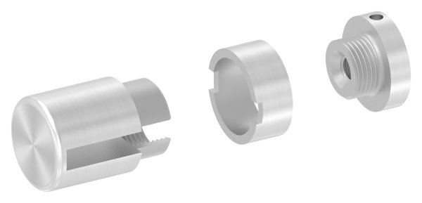 BRENK-fix® Grundhalter fuer Flachstaebe 30 x 6mm- ALU-88-11BR-F306M8.ALU