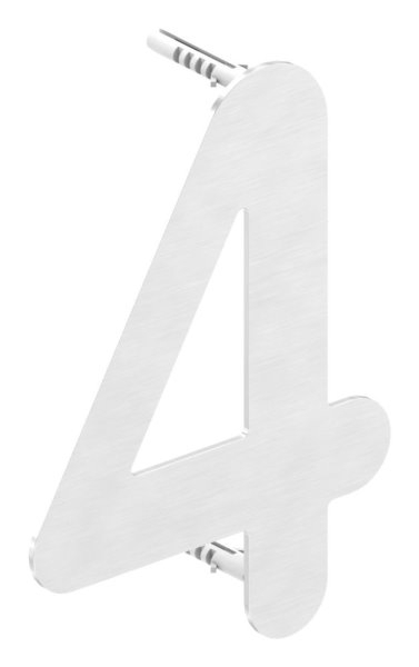 Hausnummer 4 - klein - Masse- 110 mm x 150 mm - V2A-11-8054.4