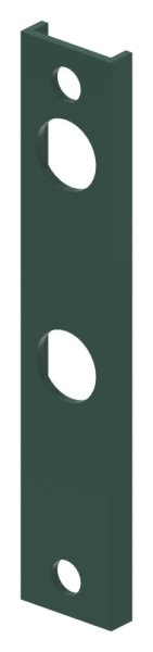 Adapter fuer Gittertorschloesser GTS2- fuer Rundrohre Ø 33 - 60mm- RAL 6005 moosgruen-88-1156705-ALU.6005