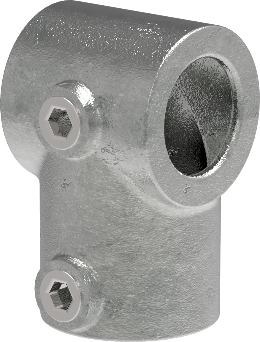 Rohrverbinder T-Stueck kurz Ø 33-7 mm -1- - 26-9 mm -3-4- - Temperguss verzinkt - 101B34-A27-101B34-A27