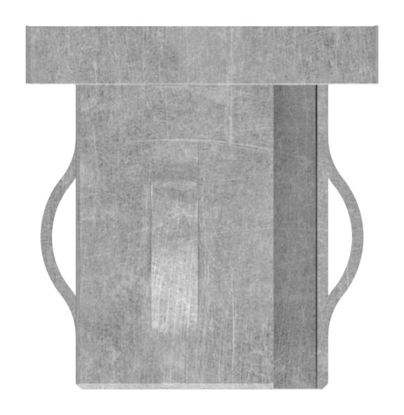 Stahlstopfen flach - fuer Rohr 40x30x2-0-3-0 mm - Stahl S235JR- roh-88-11170.40X30