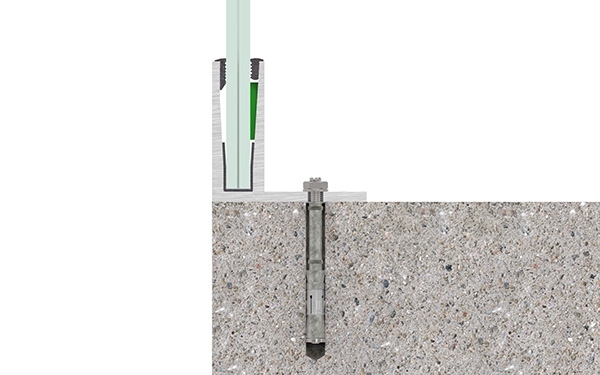 Alu-Profil - KOMPAKT - Laenge- 6000 mm - aufgesetzte Montage - Aluminium-12-2214.6