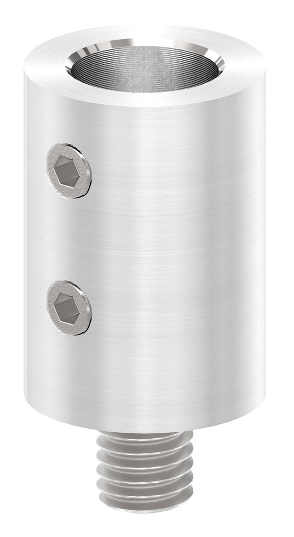 Steckstueck V2A M8 Gewinde mit 2 Madenschrauben-11-2068.4