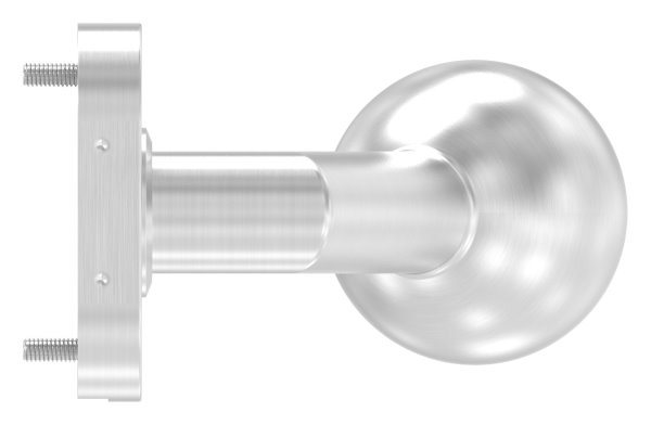 V2A Tuerdruecker gekroepft mit Kugel Ø 50 mm feststeh-11-3522.4