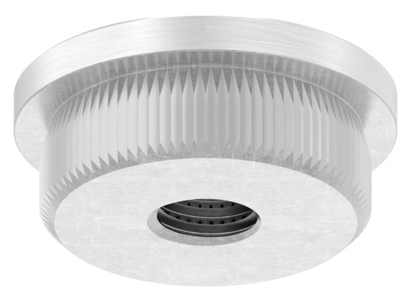 Einsteckkappe V2A Edelstahl fuer Rohr Ø 26-9 x 2-0 mm mit M8 Gewinde flach-11-5123.4