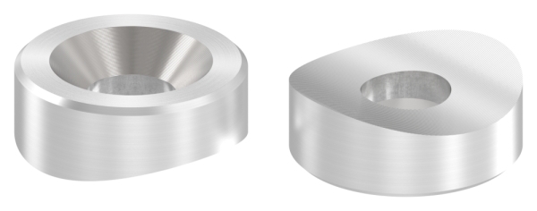 Ausgleichsstueck Ø 18mm fuer Rundrohr 48-3mm mit Senkbohrung 6-5 mm- V2A-88-1151341-240.48