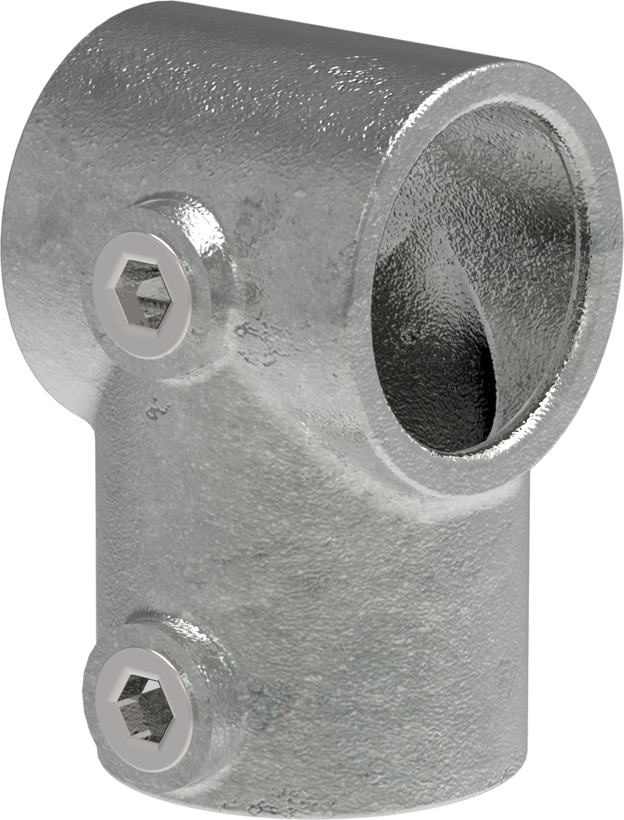 Rohrverbinder T-Stueck kurz Ø 42-4 mm -1 1-4- - Temperguss verzinkt - 101C42-101C42