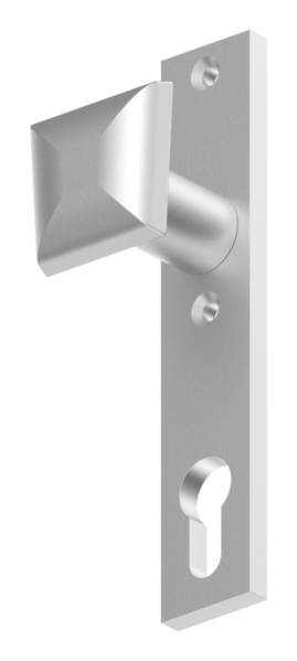 Alu-Tuerdruecker - fest mit Alu-Zylinderkurzschild - Aluminium EV1 - AMF Artikel- 16170-12-3061.6