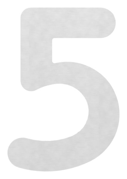 Hausnummer 5 - gross - Masse- 200 mm x 300 mm - V2A-11-8069.4