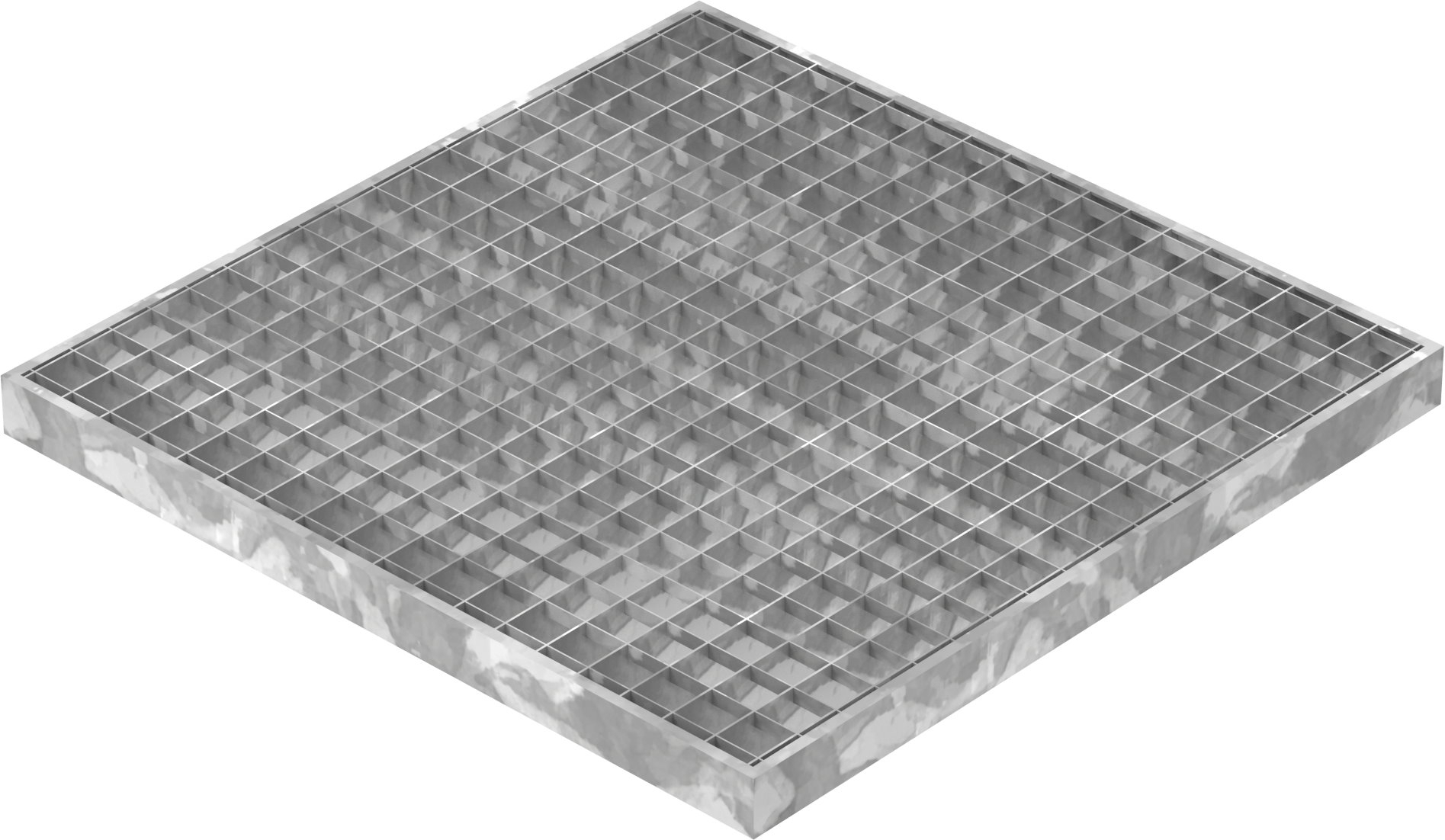 Garagen-Gitterrost - Masse-  590x590x40 mm 30-30 mm - aus S235JR -St37-2- im Vollbad feuerverzinkt-23-59593040.7