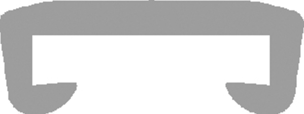 Kunststoffhandlauf fuer 40 x 8mm- graualuminium- 25 Meter-88-11C408.019