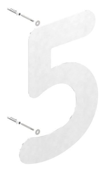 Hausnummer 5 - gross - Masse- 200 mm x 300 mm - V2A-11-8069.4