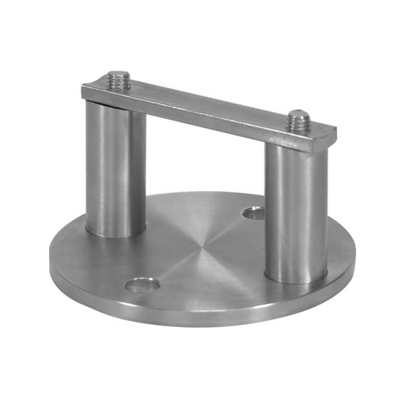 Wandflansch Edelstahl AISI 304 D33-7 mm Seitliche Verankerung geschliffen-89-11A6021033-A.4