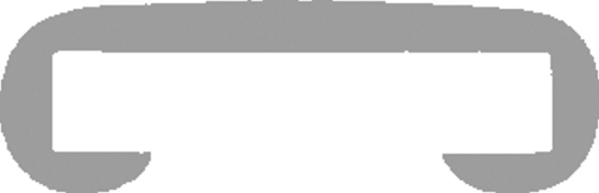 Kunststoffhandlauf fuer 40 x 8mm- verkehrsgrau- 25 Meter-88-11F408.004