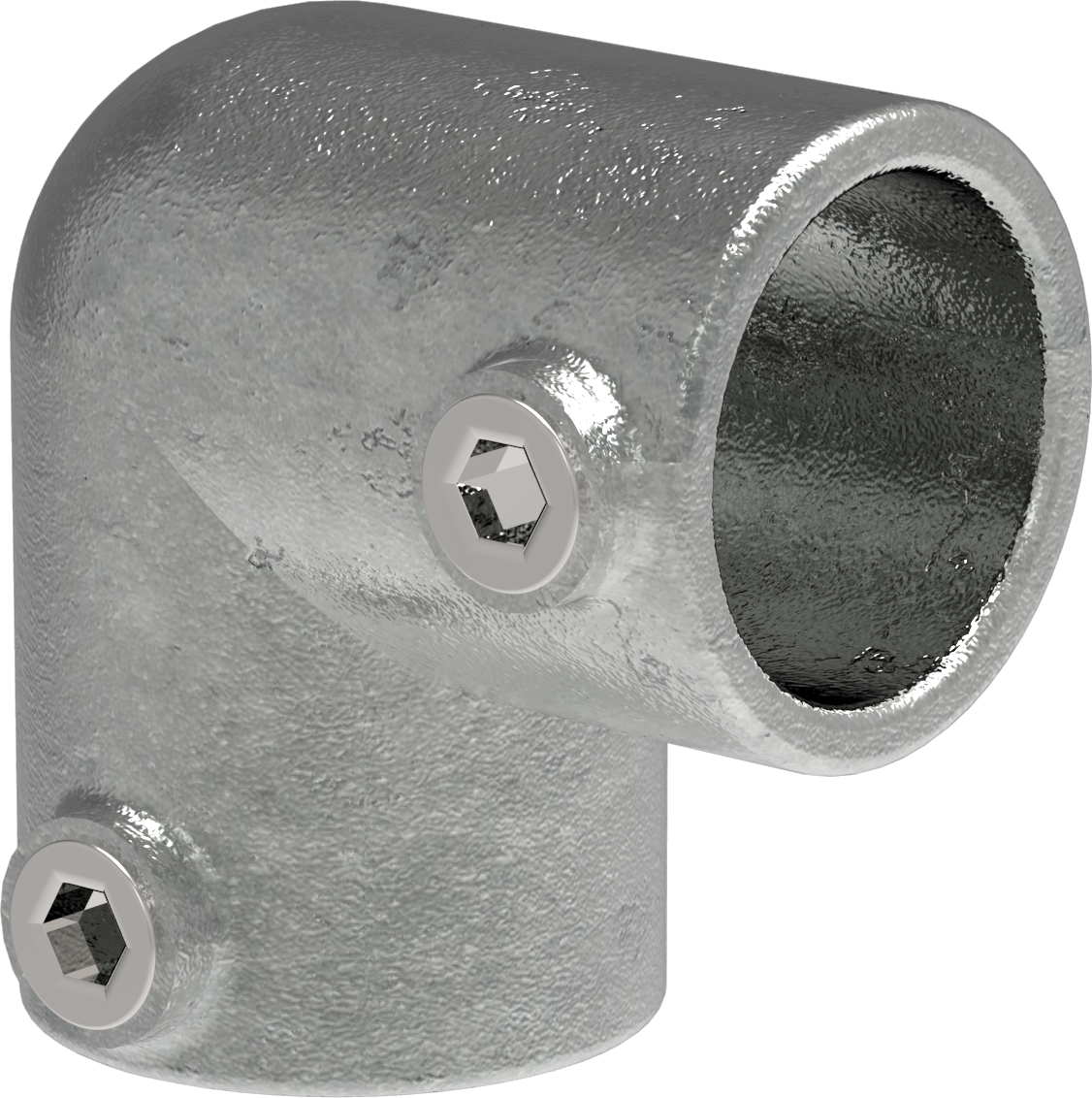 Rohrverbinder Bogen 90° Winkel Ø 42-4 mm -1 1-4- - Temperguss verzinkt - 125C42-125C42
