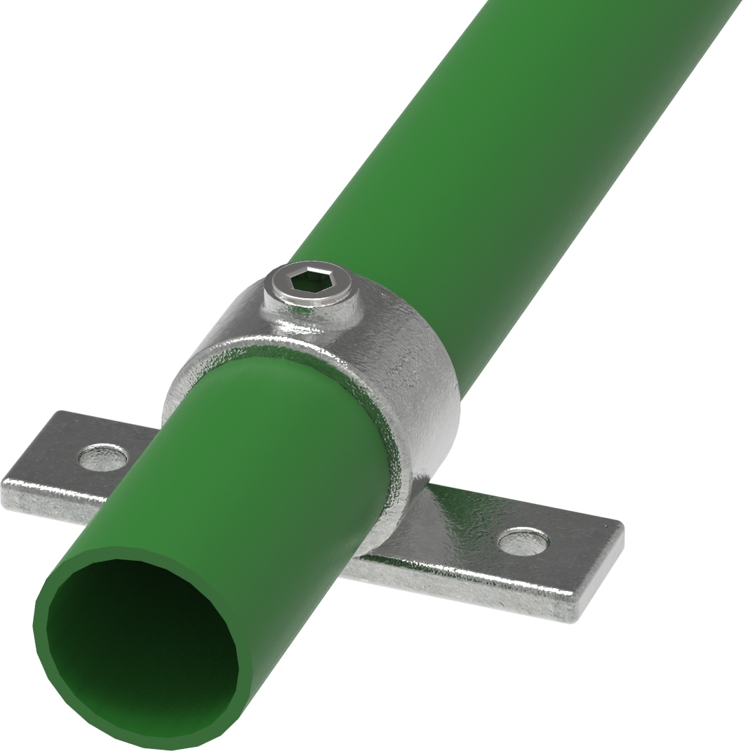 Rohrverbinder - Befestigungsring mit Flansch 2 Bohrungen - 198B34 - 33-7 mm - 1- - Feuerverzinkt u. Elektrogalvanisiert-198B34